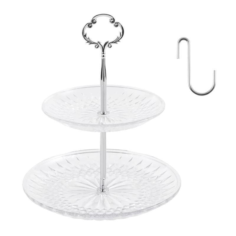 2 Tier Bird Feeders for Outside Wild Bird Seed for Feeder Hanging Tray with Hook