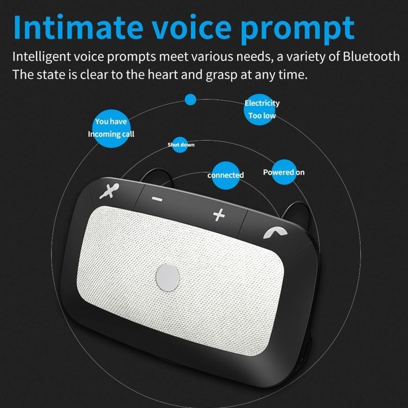 Auto Power on Bluetooth-compatible Car Speaker Rechargeable Li-battery Bass Boom