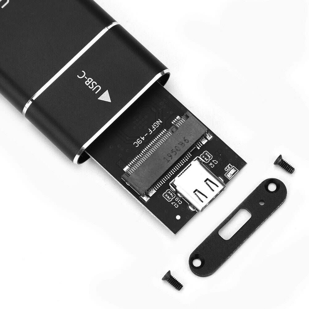 USB 3.1 Gen 1 Type C to B Key M.2 SSD Case External SSD Enclosure (Black)