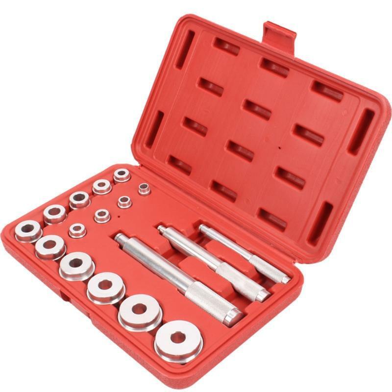 14 Pieces Bearing Race and Seal Bushing Driver 3 Discs Collar Mandrels