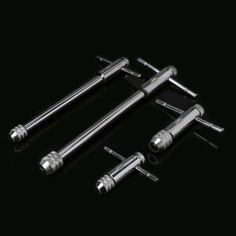 M5-M12 300mm Long Reversible T Bar Handle Ratchet Tap Wrench For Tap & Die Set
