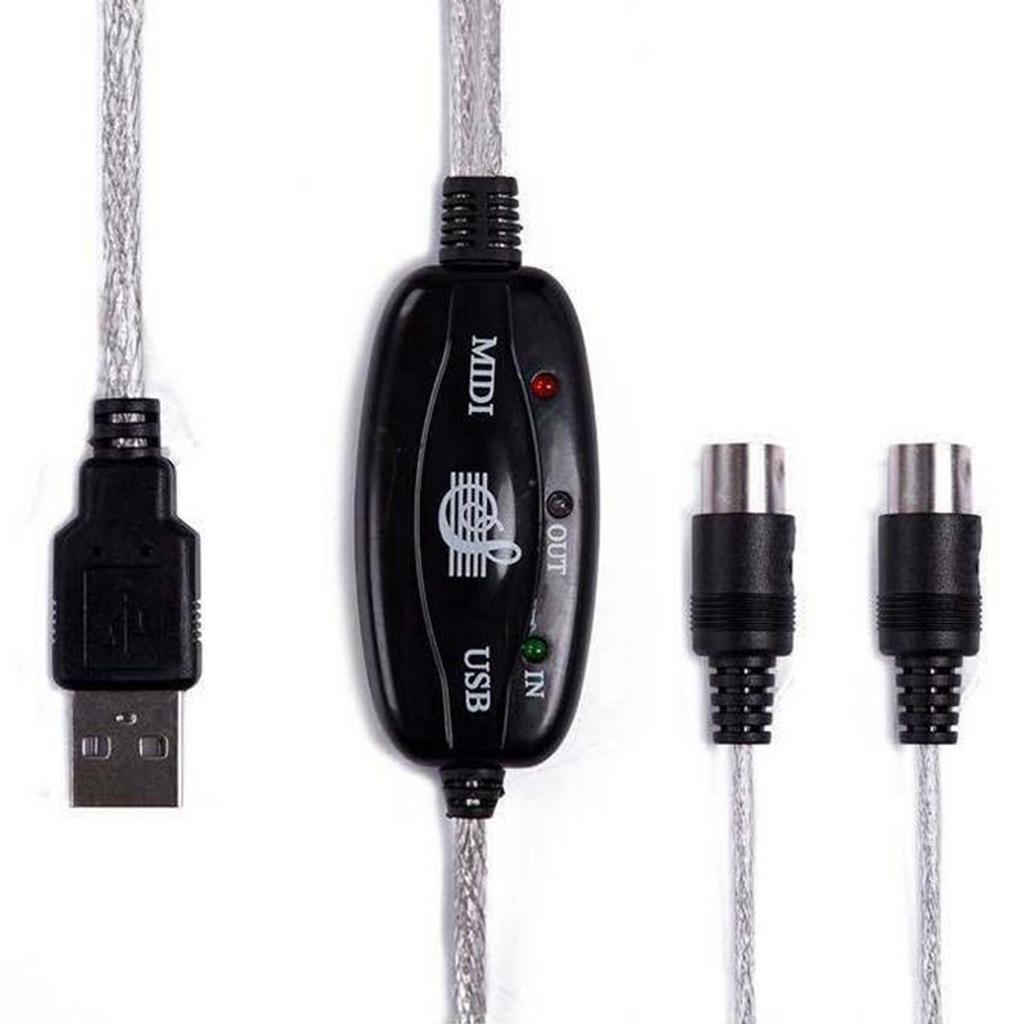 USB  MIDI Cable Converter  Music Keyboard Adapter Cord,  MIDI