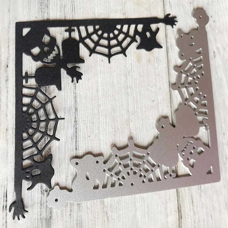 Halloween Corner Frame Metal Cutting Dies Stencil DIY Scrapbooking Album Paper