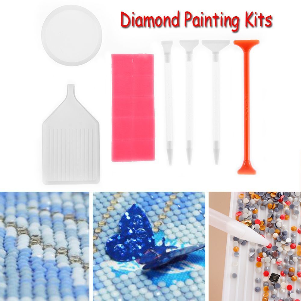 Small Trays Embroidery Cross Stitch 5D Diamond Painting Kits Point Drill Pen