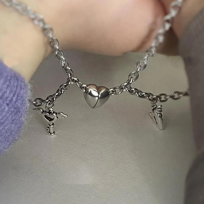 2pcs Magnetic Couple Bracelets for Women Men Attraction Matching Bracelet Lover