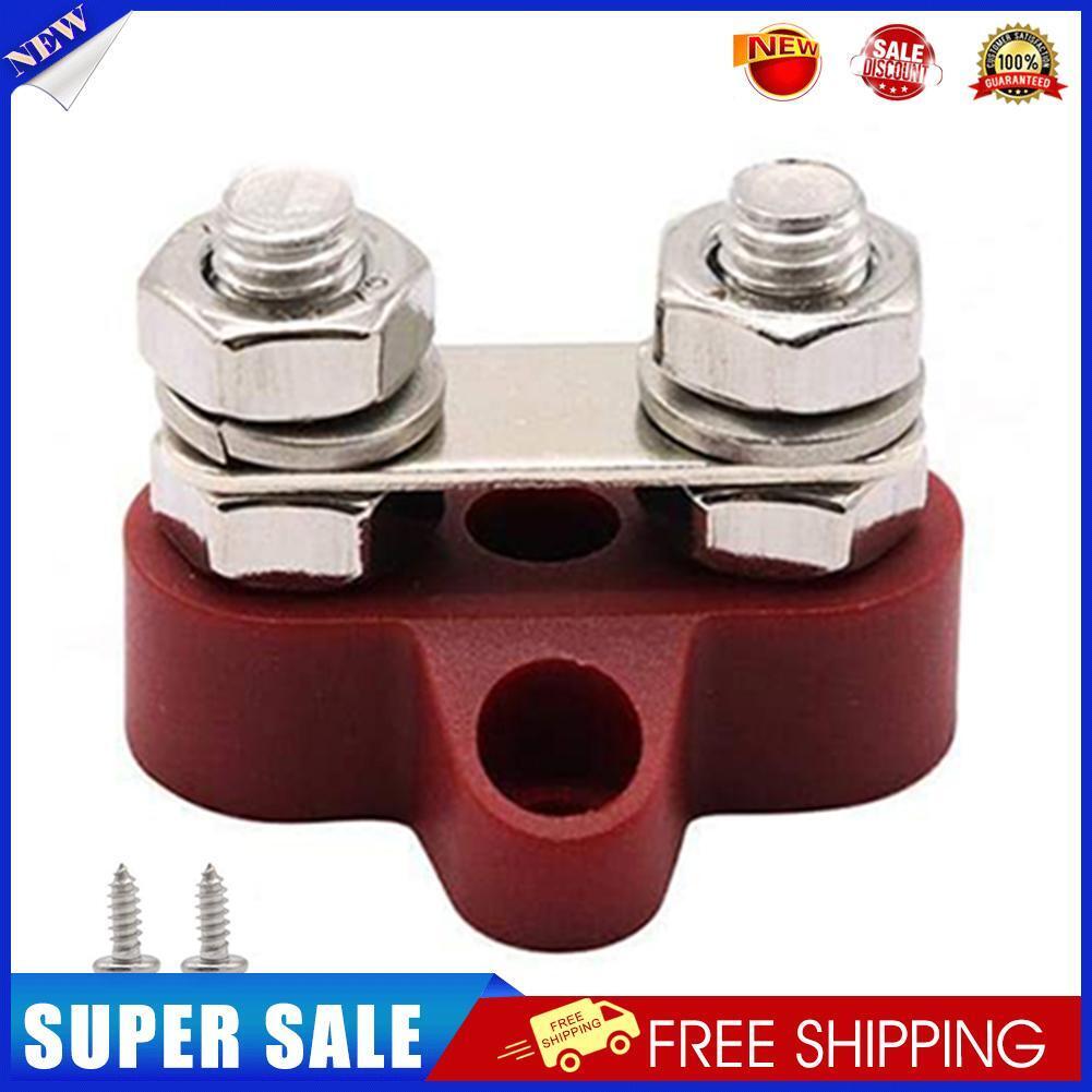 DC12V-24V 5/16 inch Terminal Block Dual-stud Power Distribution Block (Red)