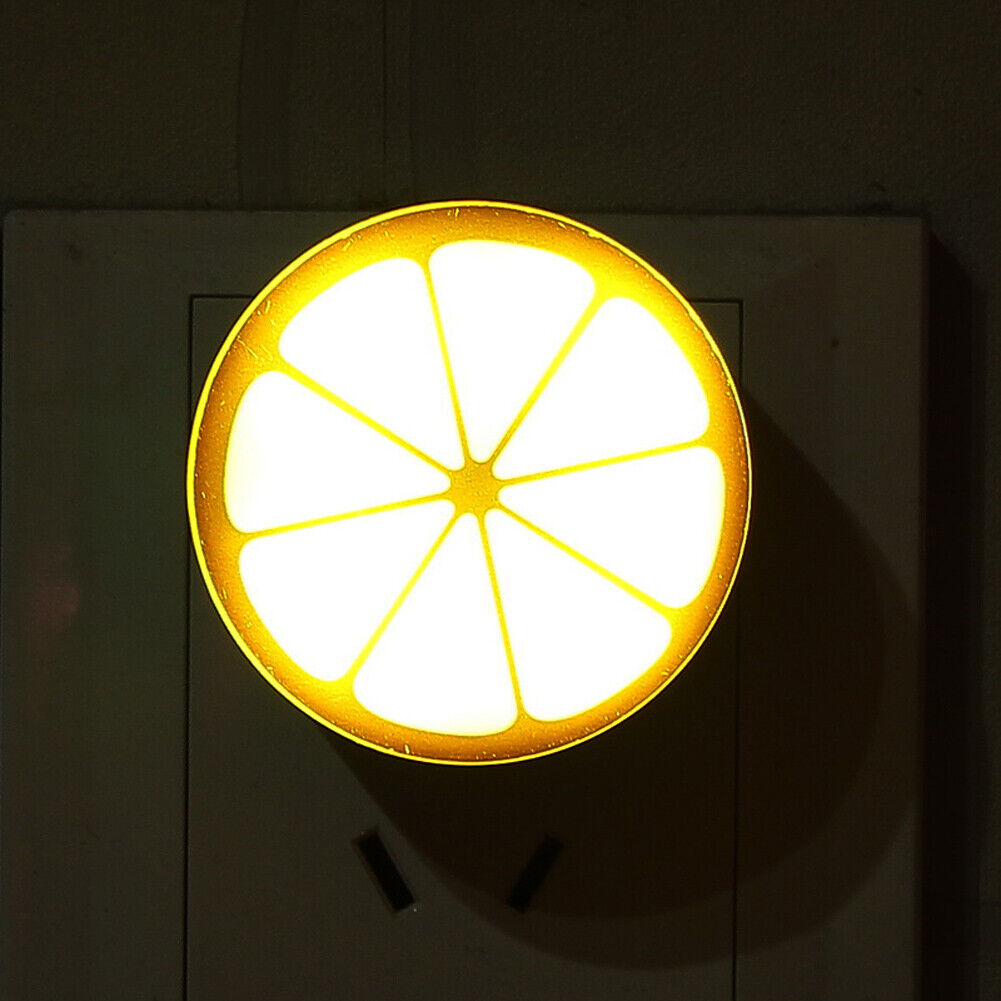 Lemon Pattern LED Night Light Auto Sensor Control Lamp Bedroom Light