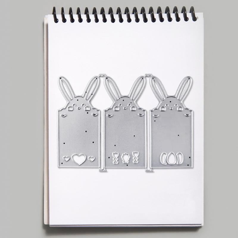 Three Rabbits Embossing Stencil DIY Printing Steel Mould for Scrapbook Album