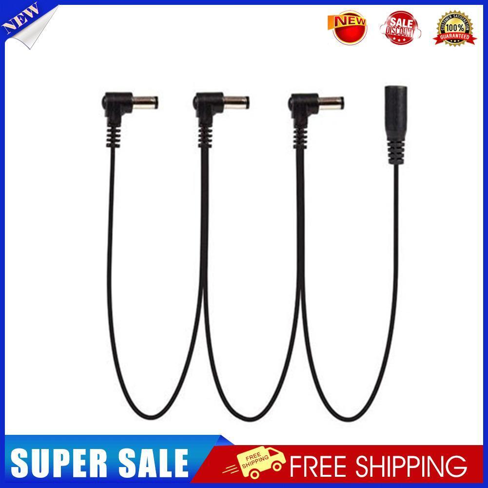 Daisy Chain Guitar Effect Pedal Power Supply Cable Wire Black (1 to 3 Way)