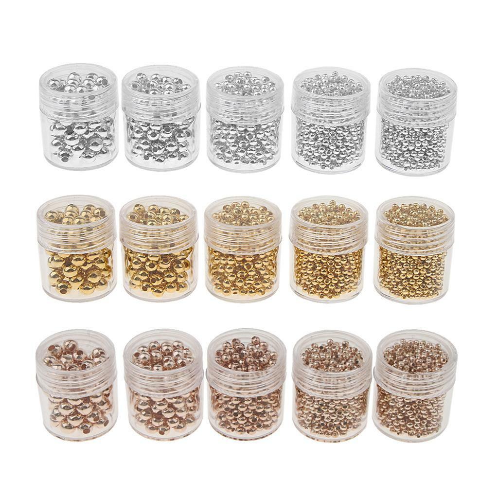 15Pcs Rondelle Loose  Jewelry DIY Making Round  Findings 3