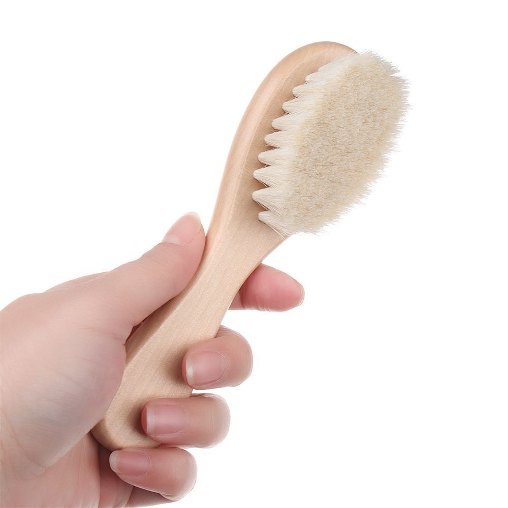 Soft Bristles Scrub Baby Hairbrush Natural Hair Brush Infant Comb Baby Brush