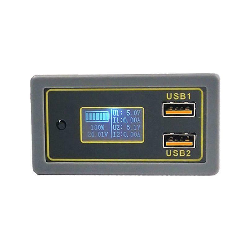 Digital Display Voltmeter Battery Voltage Meter Tester Dual USB for DC12V Car