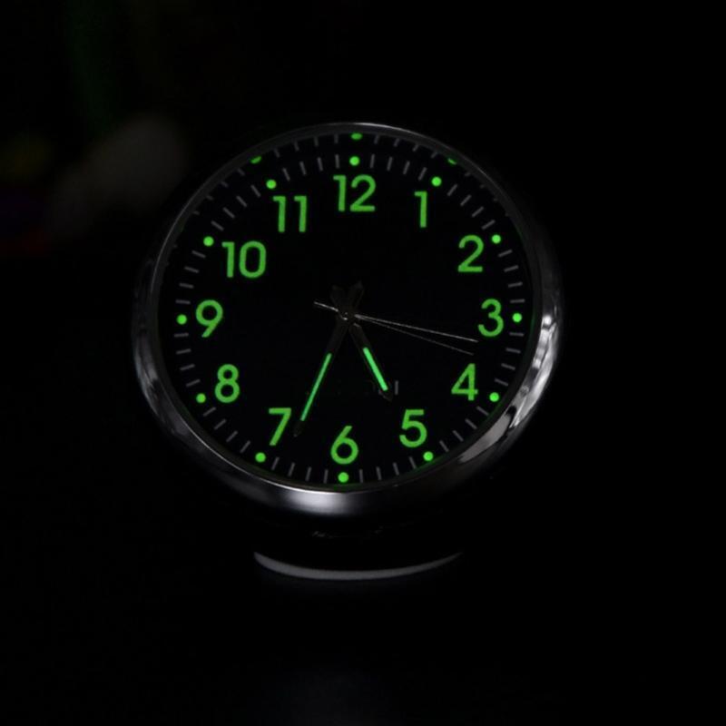 Mini Luminous Car Quartz Clock Exquisite Digital Clock Universal Pocket Stick-On