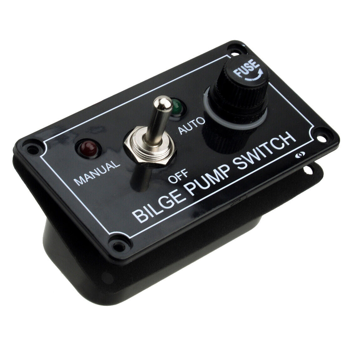 Bilge Pump Switch & Alarm Panel Boat 12V pre-wired & ready to fit White