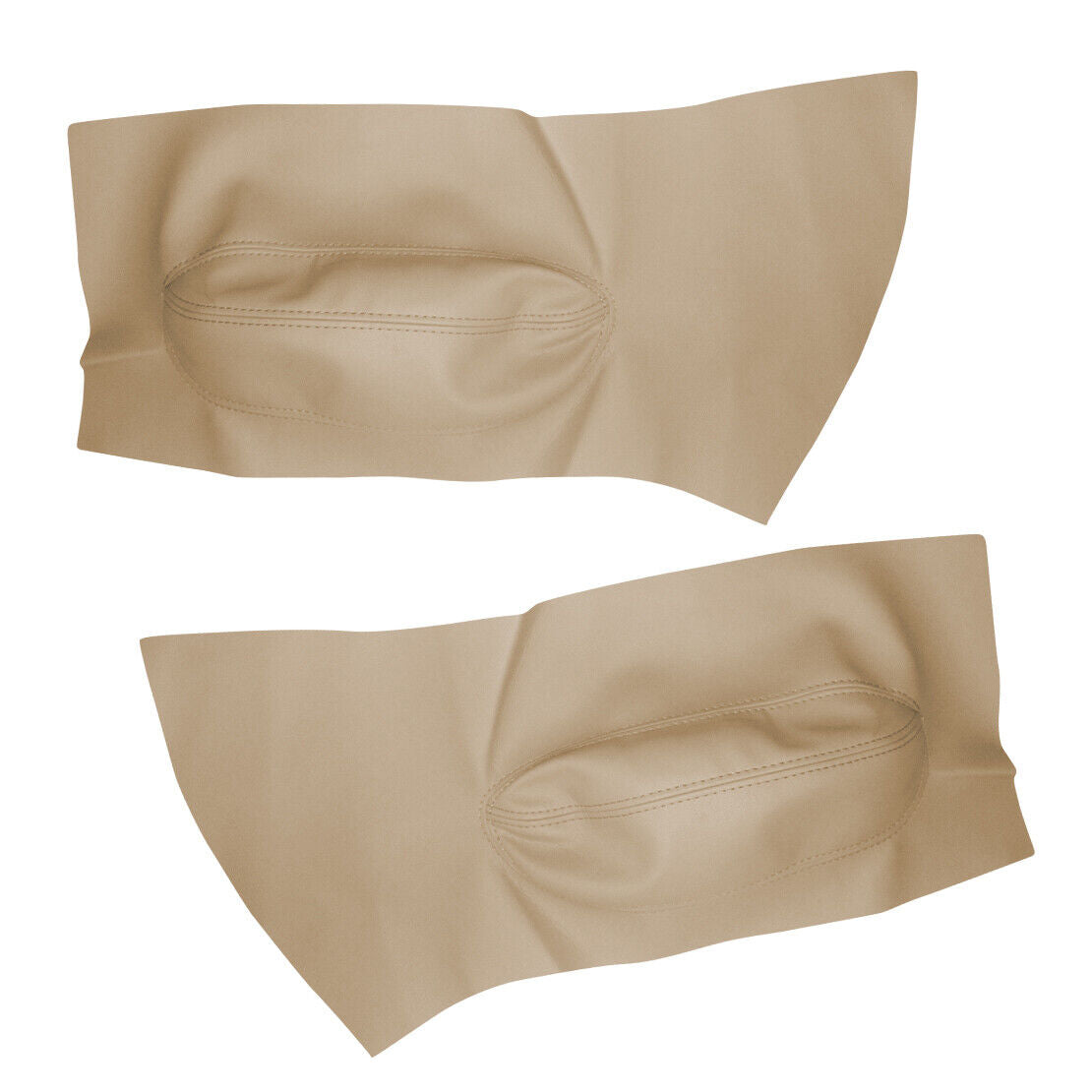 L&R Door Panel Insert Card Leather Cover Fit for Volkswagen Beetle 98-2010 Beige