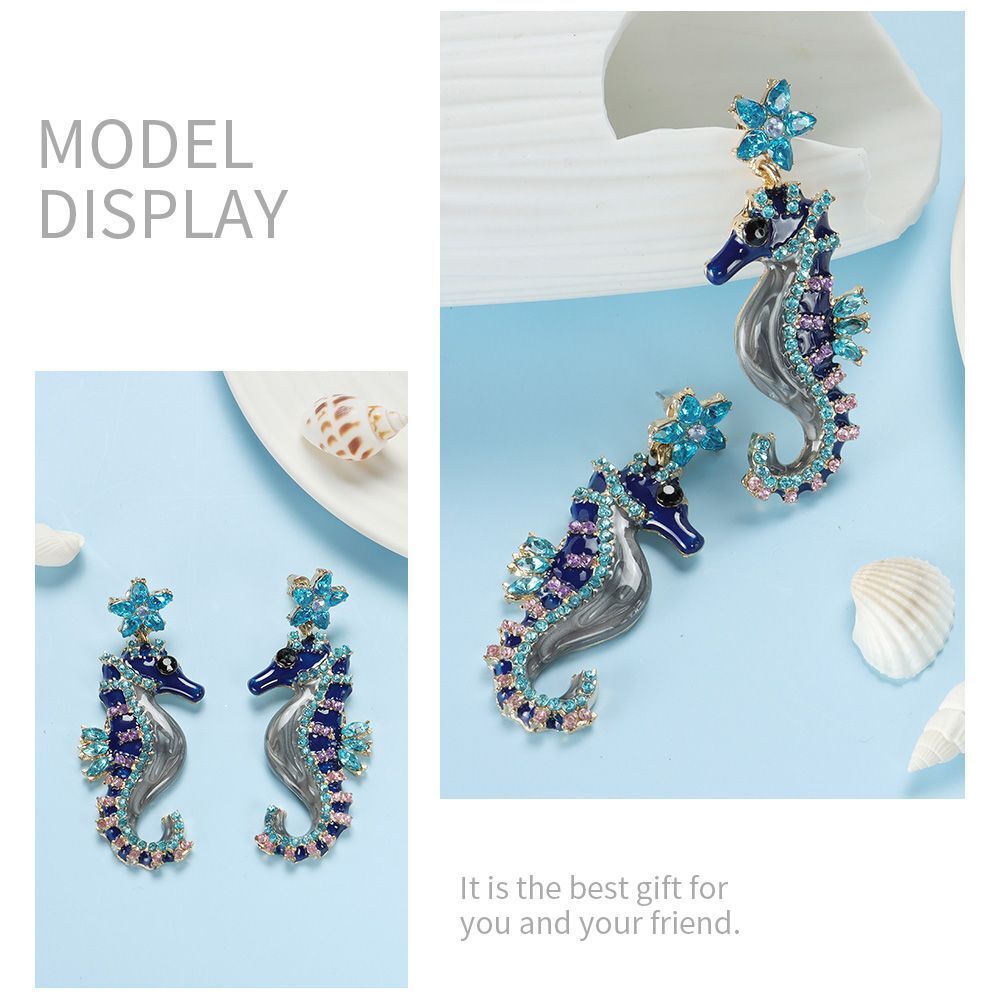 Accessories Seahorse-Shaped Drop Earring Earrings For Women Girls Ear Studs