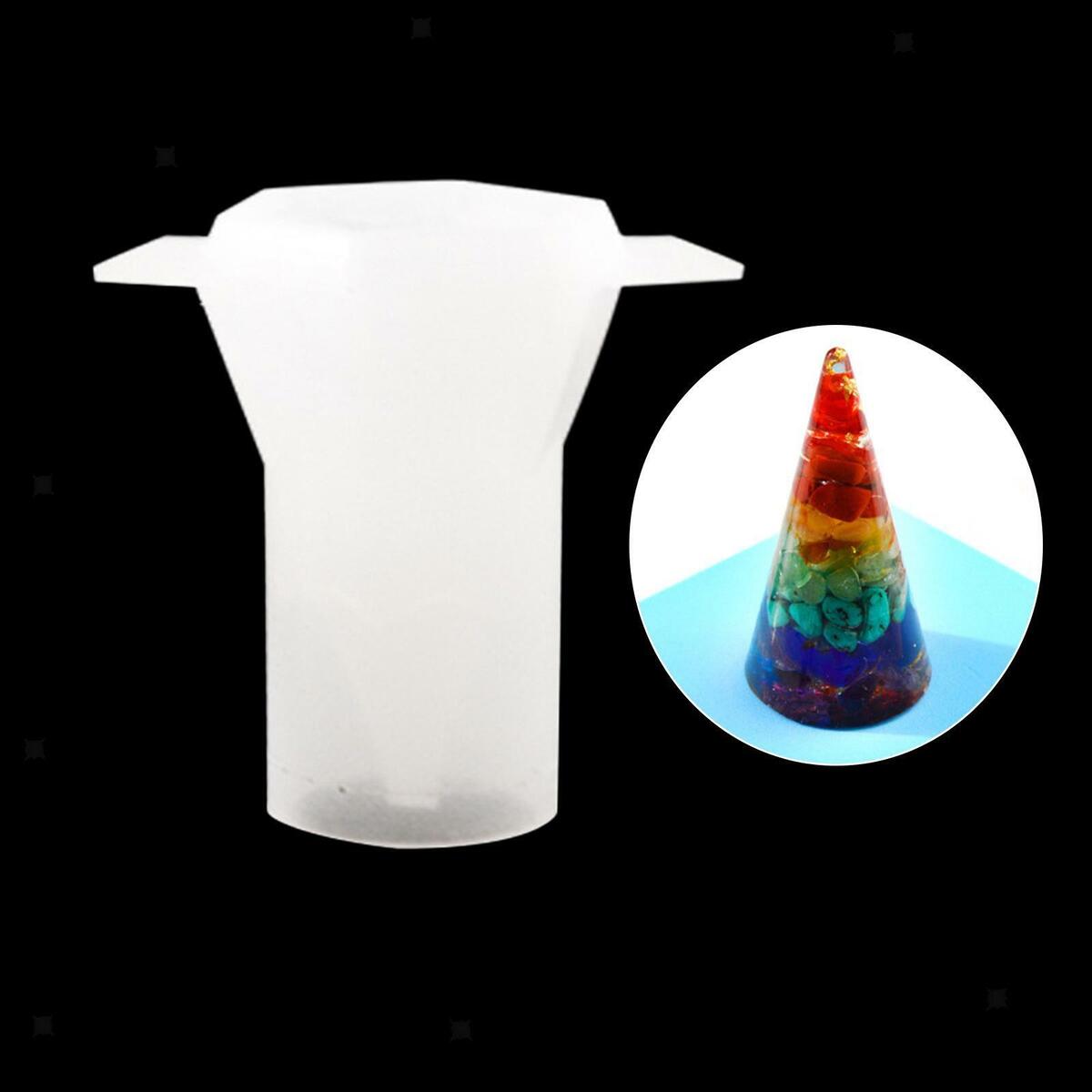 Ring Holder Cone Mold Clear Pyramid Candles Craft Mould Ornament Molds