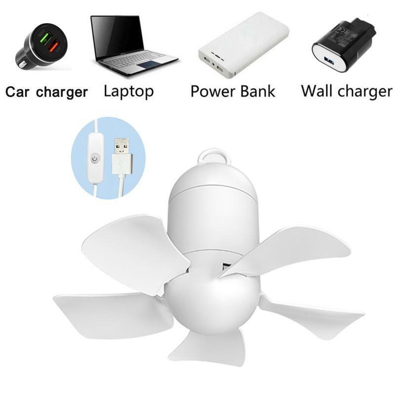 8.7inch USB Camping Fan with Switch 8000mAh Ceiling Fan Hanging Fan for Summer