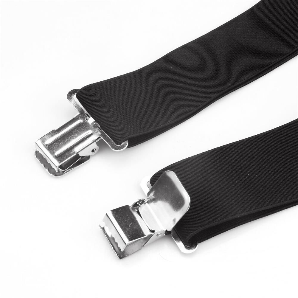 50mm Adjustable Strap Clip Elastic Braces Solid Color Mens Braces Suspenders