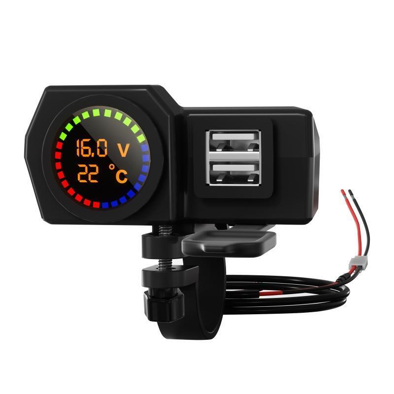 Multifunctional Phone Charger for Motorcycle Handlebar/Back Mirror Waterproof