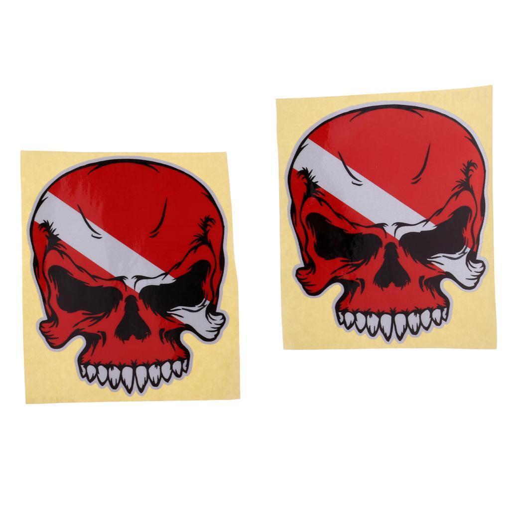 2 Pcs / Set Reflective Diving Diver Down Flag Kayak Fishing