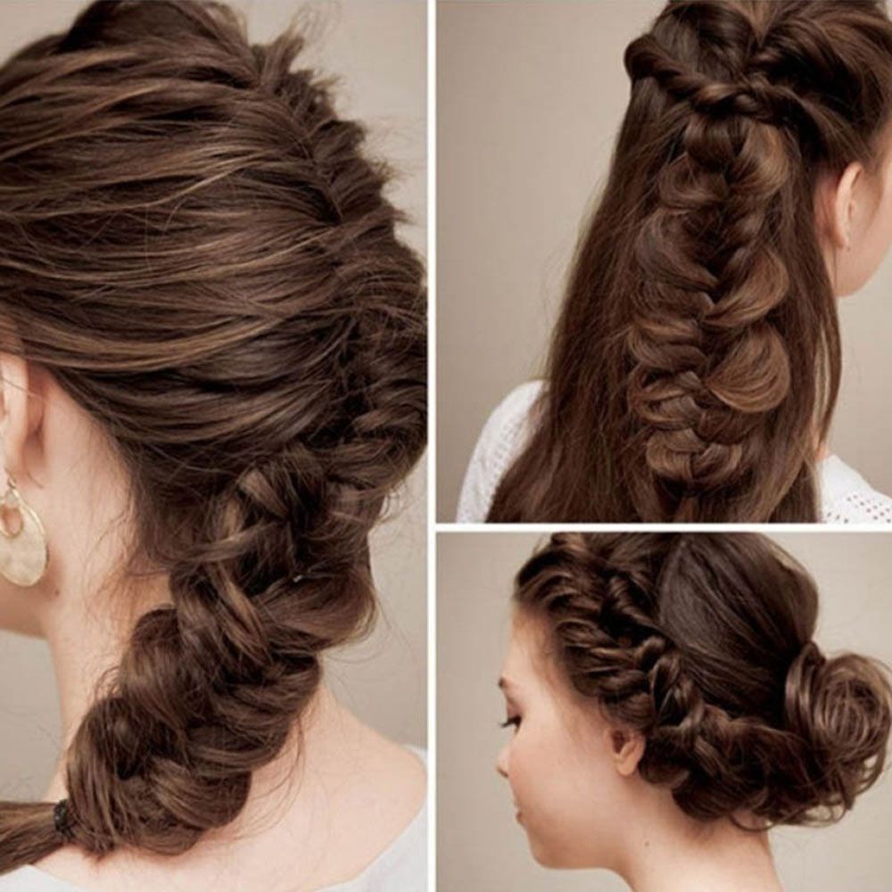 DIY Ponytail  Hair Braid Tool Hair Styling  Twist Curler Bun Roller Maker