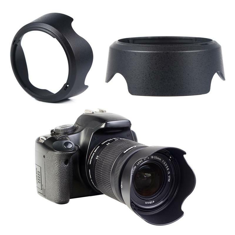 EW63C Lens Hood for EF-S 18-55mm f/3.5-5.6 IS STM Lens Observe Clearly Kit