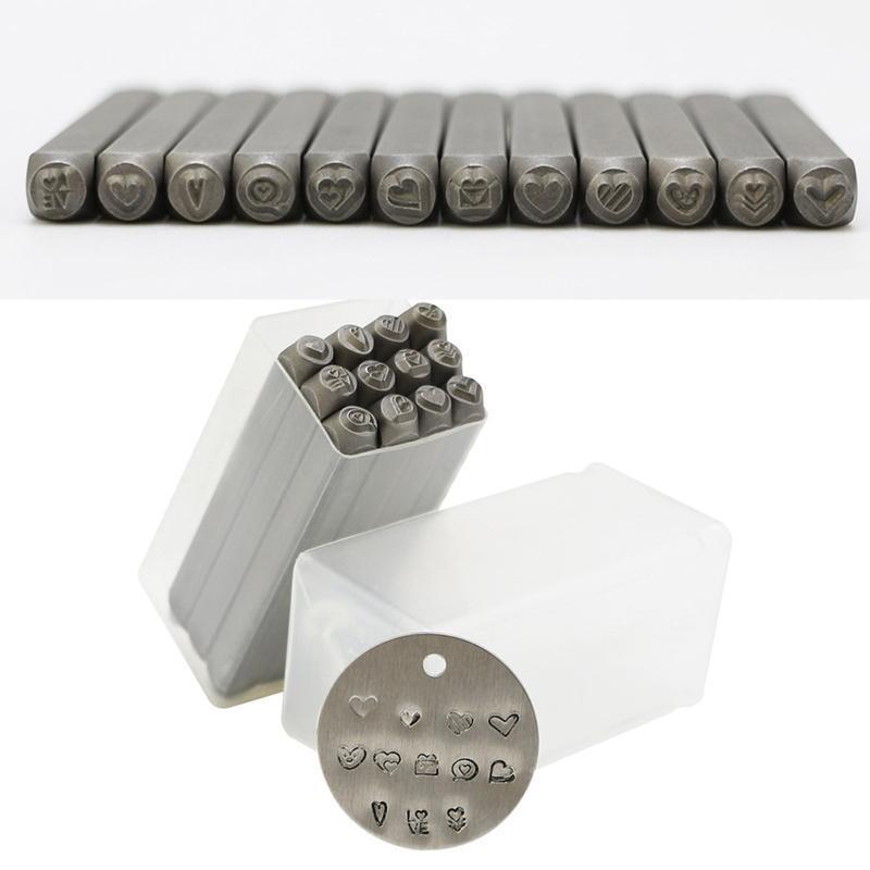 Heart Pattern Punch Stamp Stamping Press Tool Steel Tag Stamping for Imprinting
