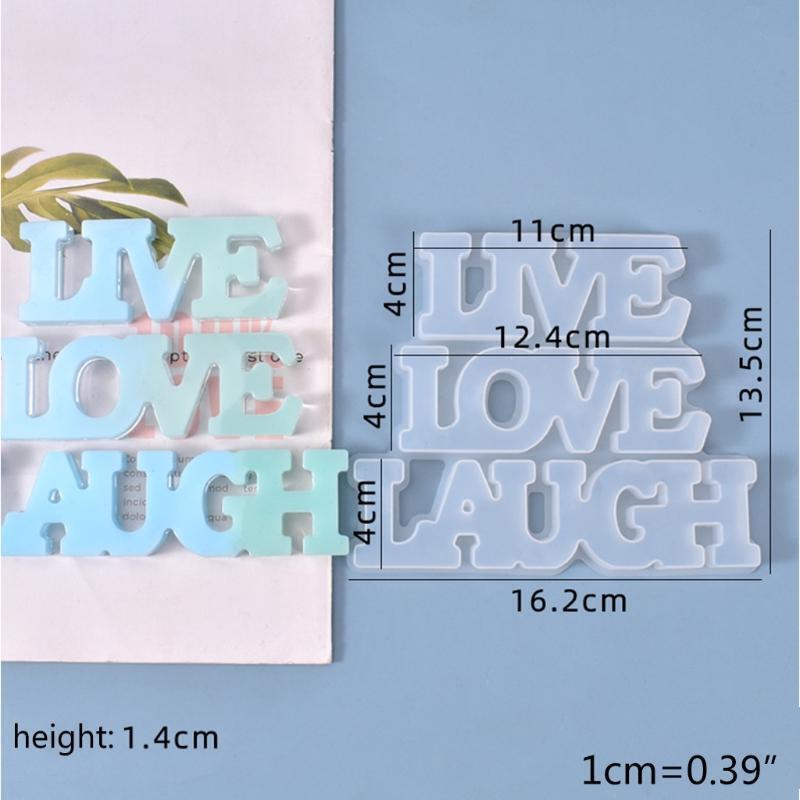 Handicrafts LIVE LOVE LAUGH Doorplate Mold Handmade Decor Pendant Silicone Mold