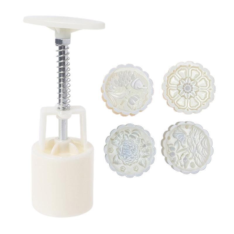 Mooncake Baking Gadgets Hand-pressing Plastic Material for Mid-Autumn Festival