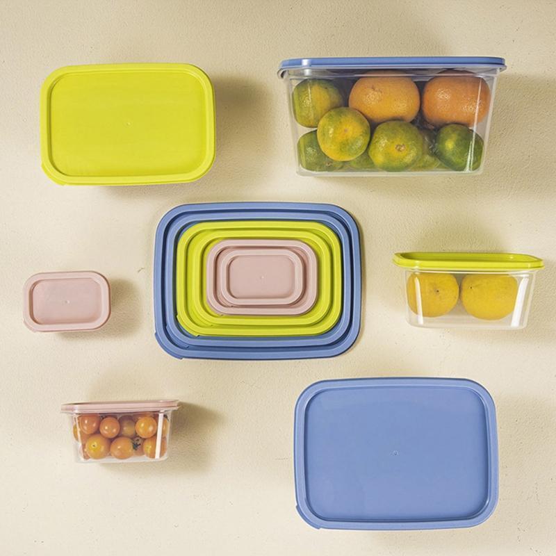 Food Storage Box with Lid Set of 6 BPA Free Moisture Proof Sealing Organizer