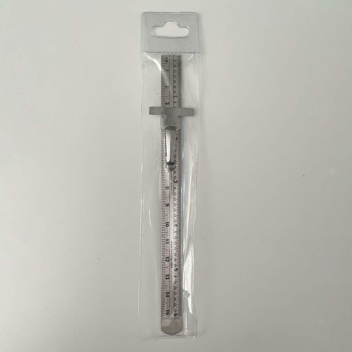 Precision Sewing Ruler Metric Guides Stainless Steel with Clip for Quilting