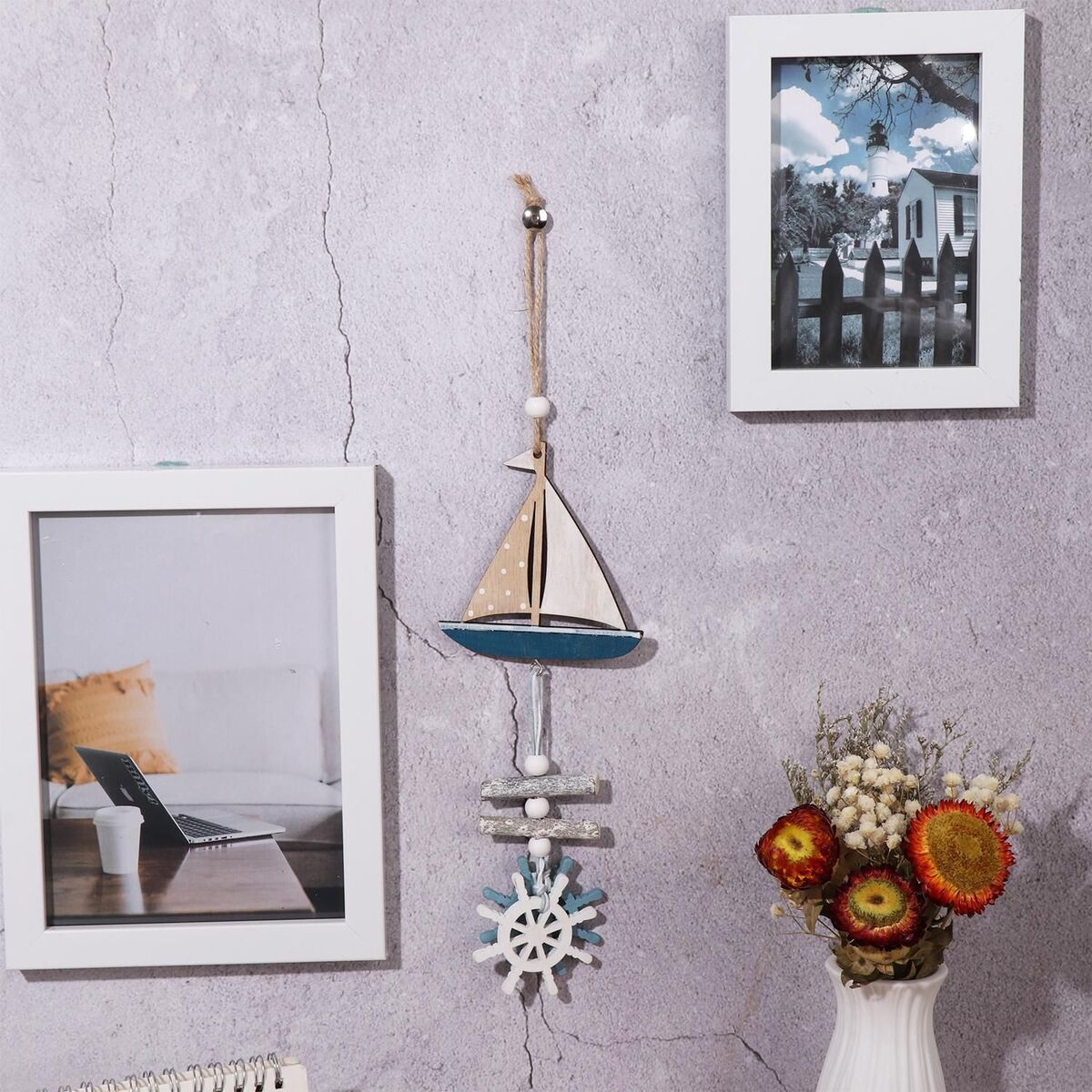 Party Supplies Wooden pendant Crafts Decorative Hanging Ornaments Ocean style
