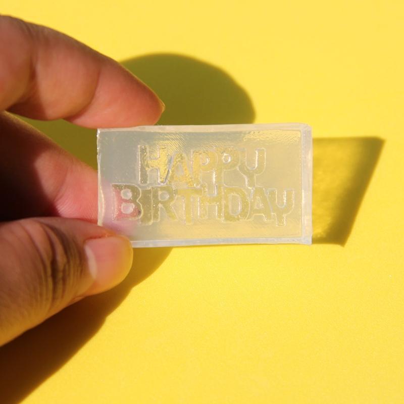 Three-dimensional Happy Birthday Earring Mold Silicone Pendant Mold for DIY