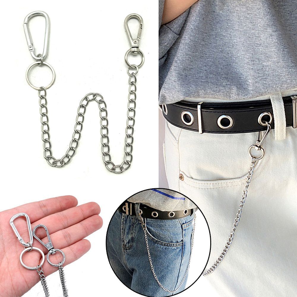 Punk Hipster Pant Keyring HipHop Jewelry Wallet Belt Chain Jean Keychain Clip