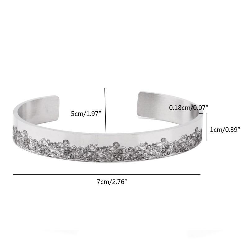 Lettering Surf Bracelet from Sister Bracelets  Stainless Steel Polished