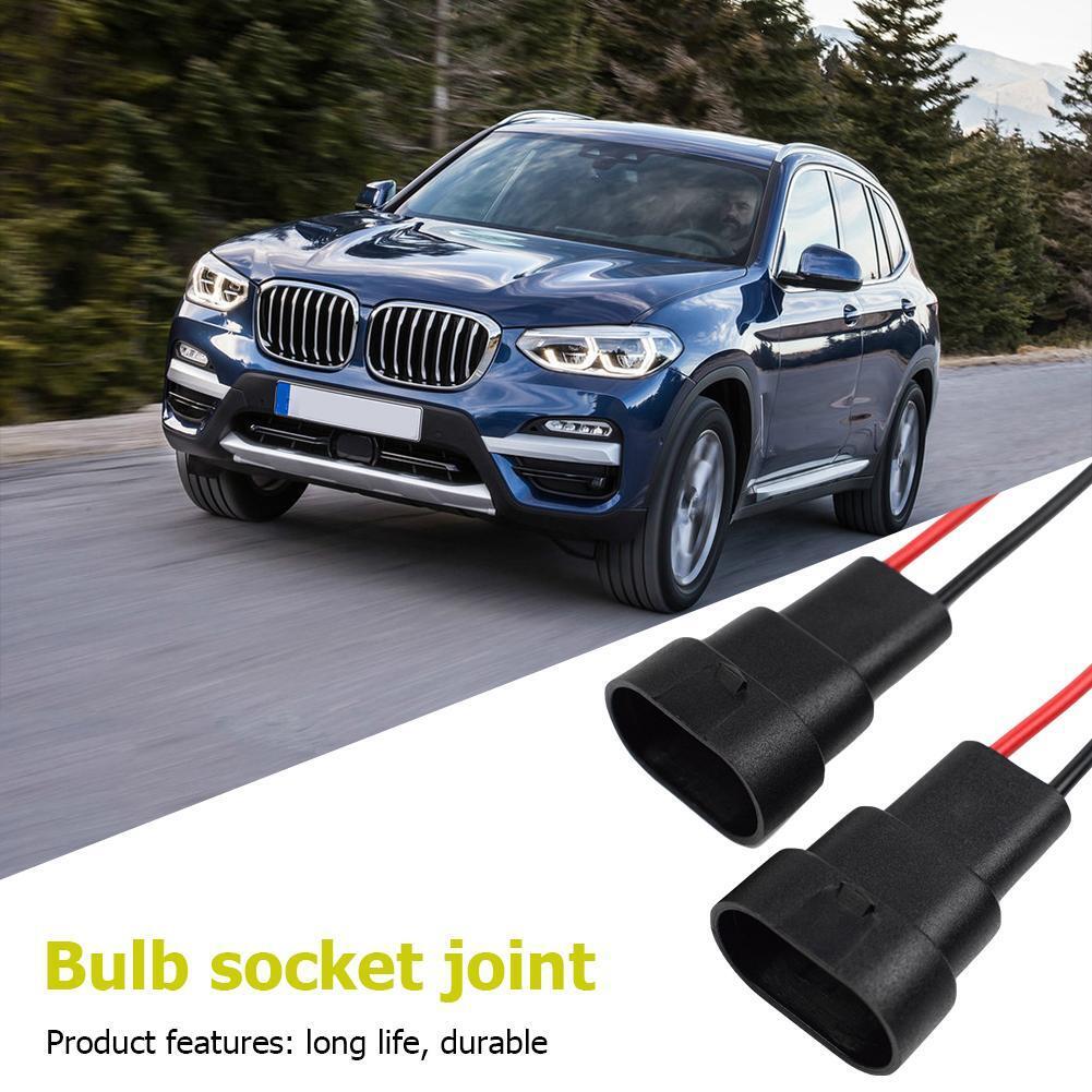 2x HB3 9006 HB4 Bulb Socket Male Adapter Connector for Headlight Fog Lamp