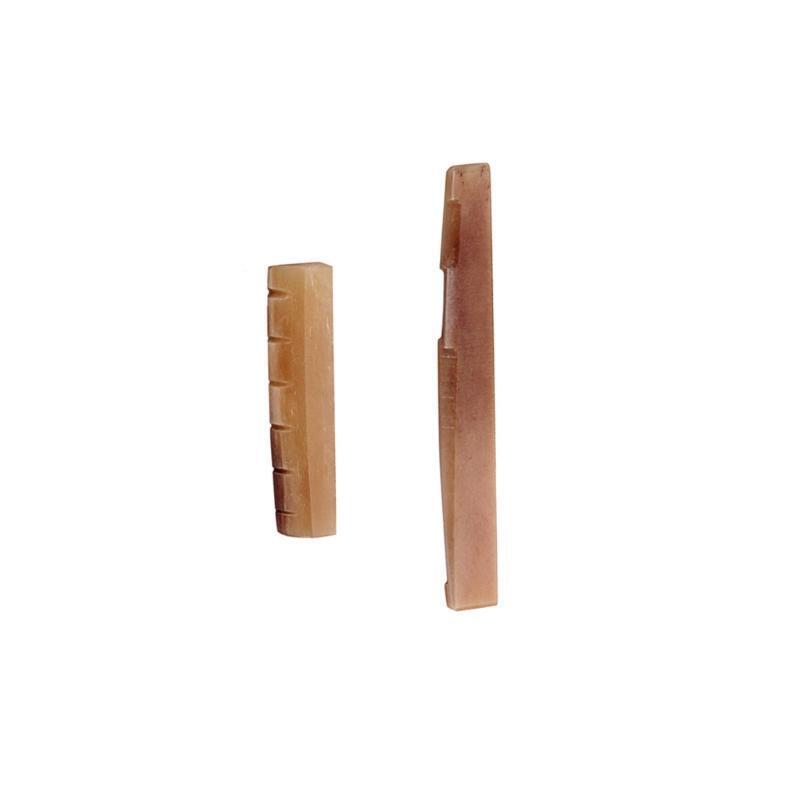 2Pcs/Set Bone Guitar Bridge Saddle and Nut for Folk Acoustic Guitar