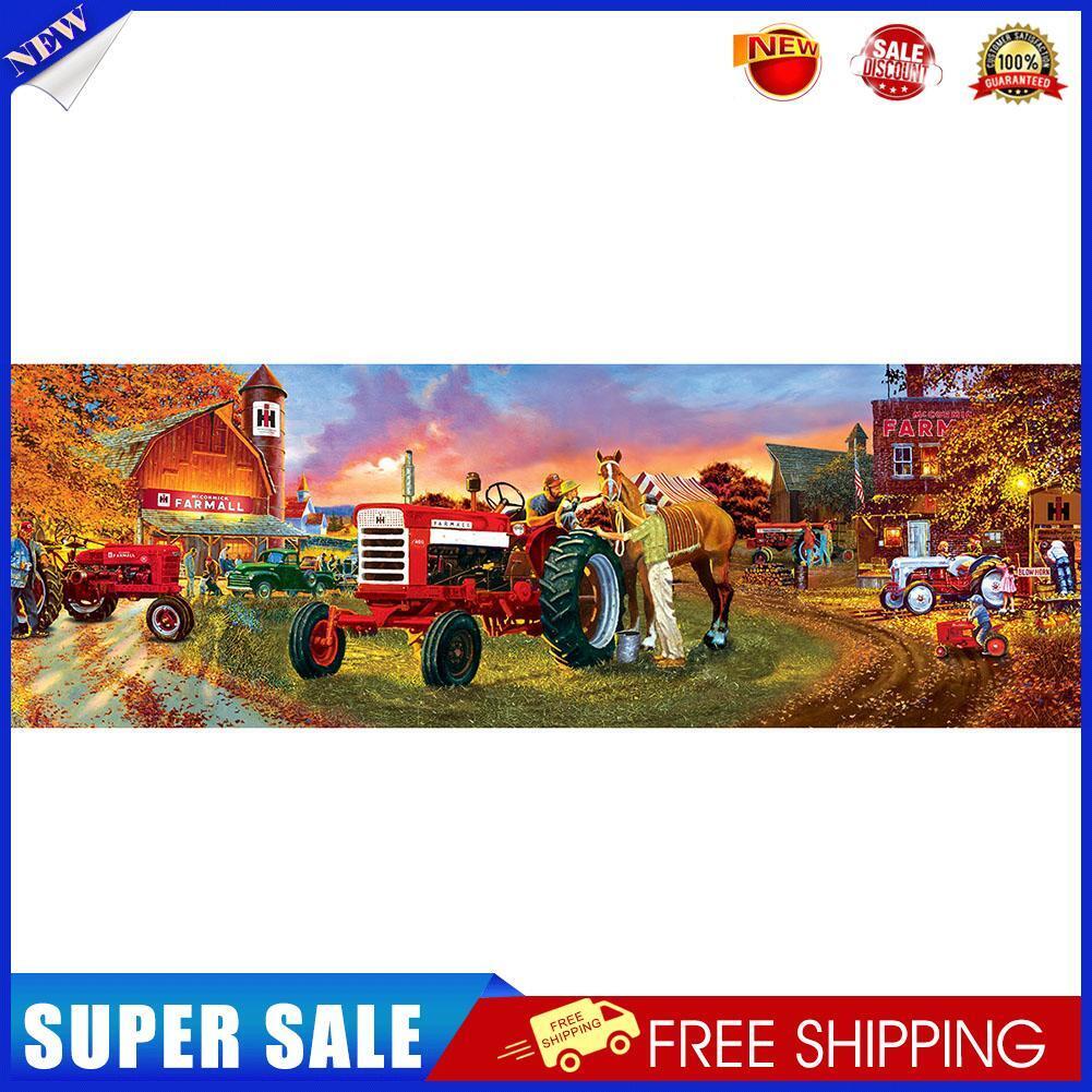 Farm Tractor 5D DIY Full Drill Round Diamond Painting Mosaic Home Decor