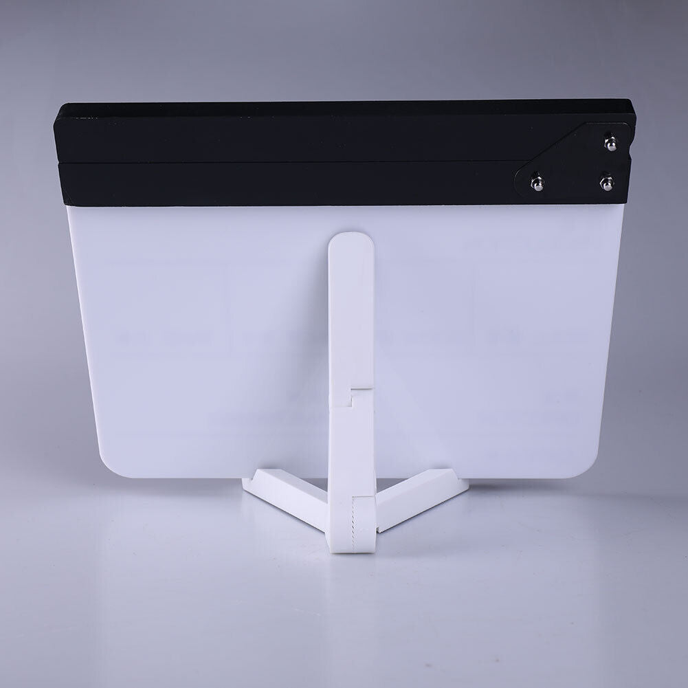 Movie Clap Board Film Slate Clapper Board with Eraser + Pen Black White