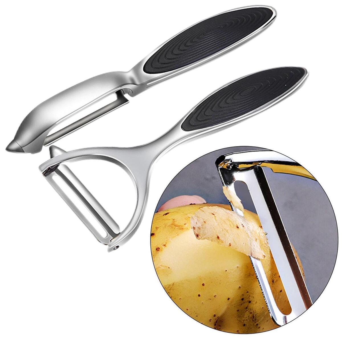 Vegetable and Fruit Peeler Set 2Pcs Y Shape and i Shape for Easy Store