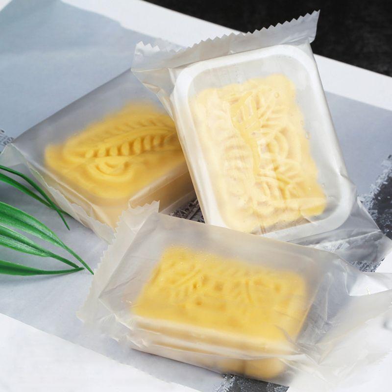 Bean Mooncake Mold with 4pcs Square Flowers Stamps Hand Press Moon Cake Pastry