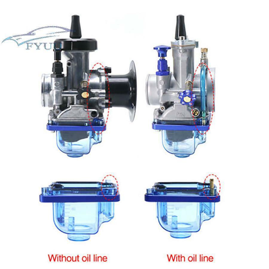 1pc Blue Transparent Carburetor Bottom Float Bowl Plastic Shell For PWK I/II/III