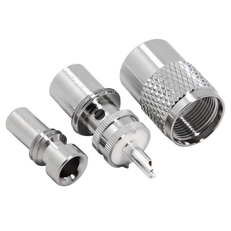 PL259 Male Plug to UHF RG8X RG59 RG8 Male Jack RF Connector Adapter