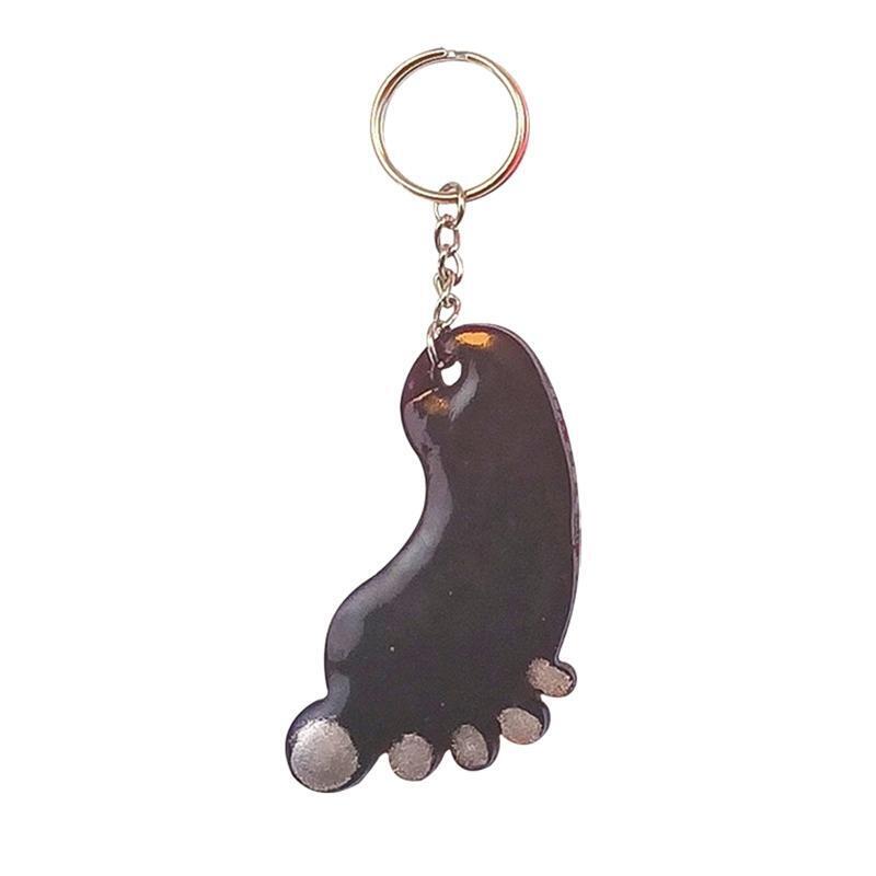 Small Foot Keychains Mold DIY Epoxy Craft Necklace Keychain Jewelry Mold