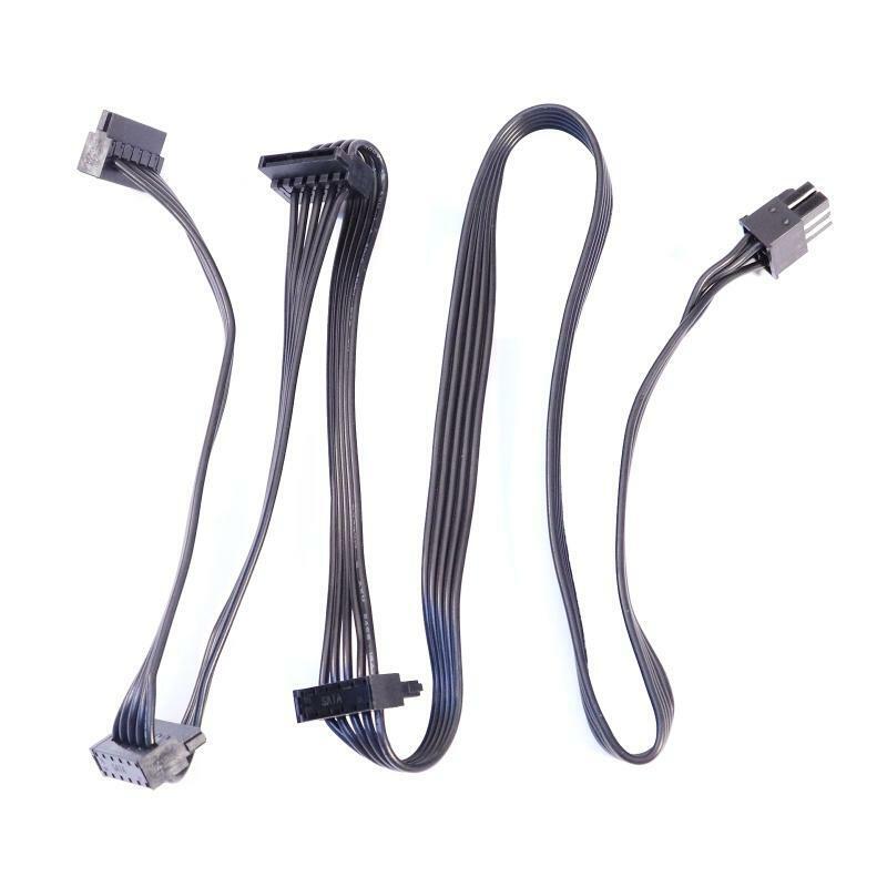 PCIE 6Pin Male 1 to 4 Sata Female Power Supply Splitter Cable for Corsair RM650X
