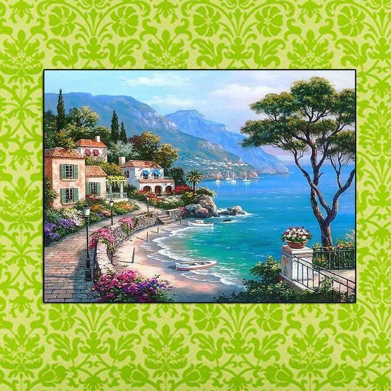 DIY Numbers Oil Painting Kit DIYDigital Canvas Children Boys Girls Handmade Tool