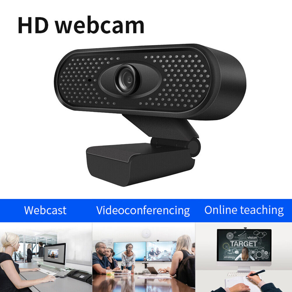2MP USB Webcam with Built-in Mic Manual Focus 1080P HD PC TV Web Camera