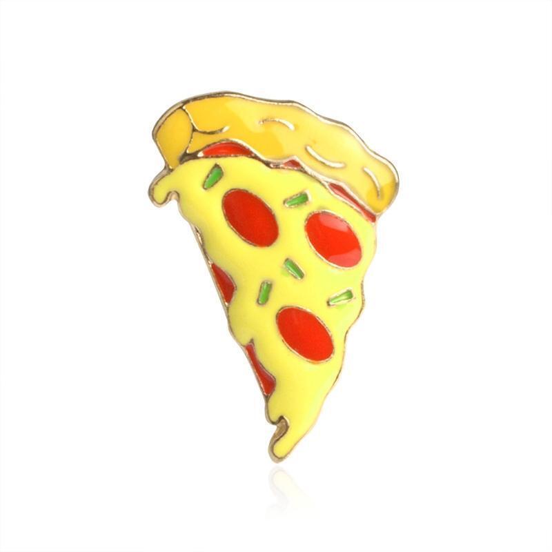 7pcs Pizza Hamburger Hot Dog Poached Eggs Dice Bombs Brooches Fast Food Jewelry