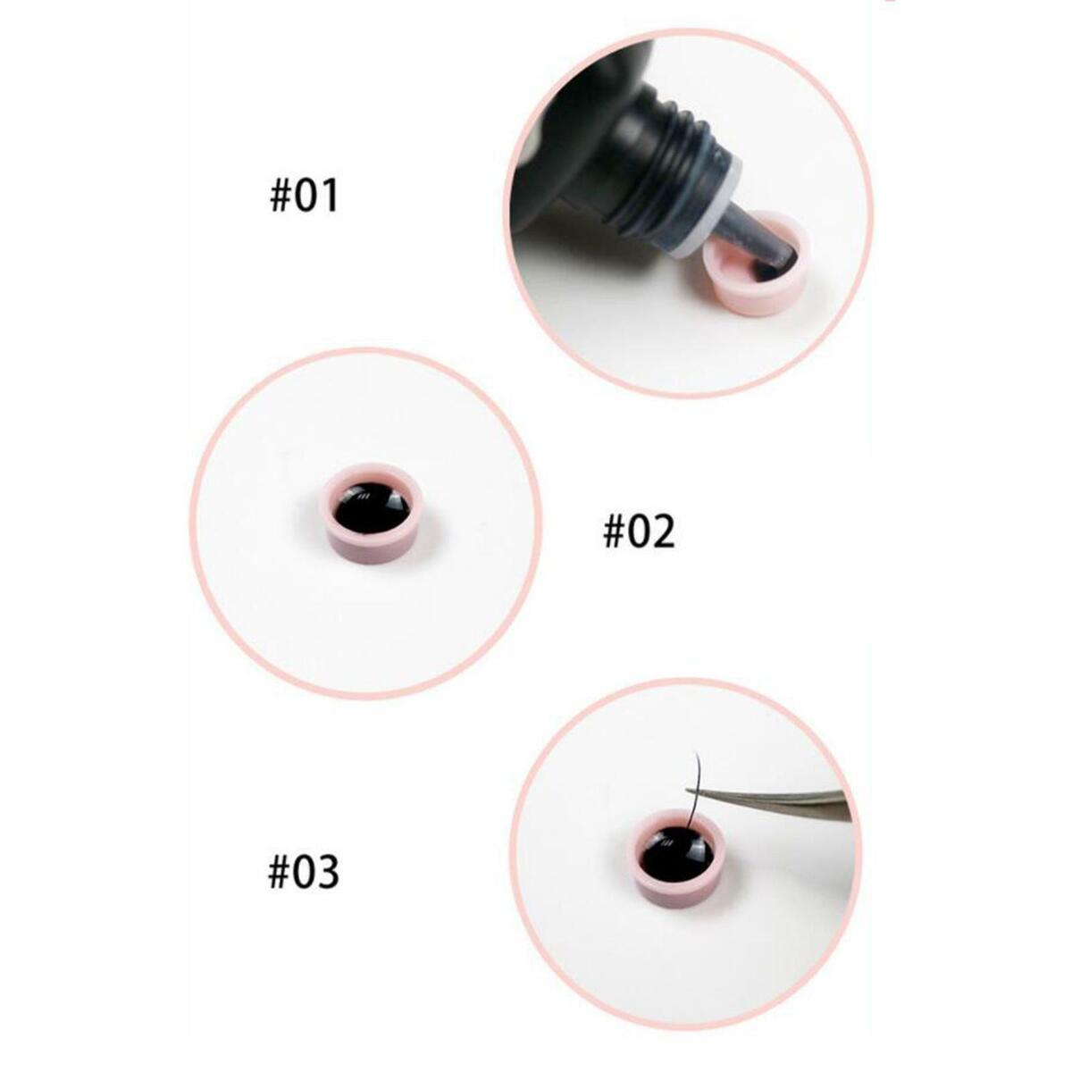 100 *  Extensions  Lashes Fan Glue Cups Planting Grafting Tool